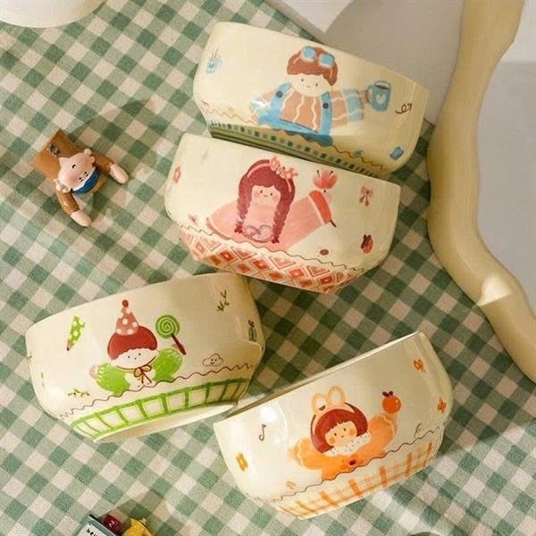 Chén Sứ Chibi Cute 4.6CM ( Thùng 84 )