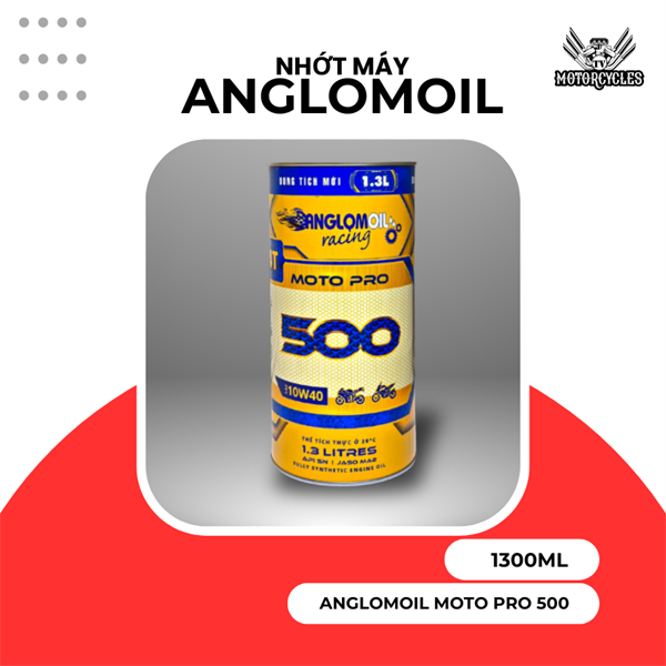 Anglomoil Moto Pro 500 - Xe số/ côn tay 1.3 Lít 10W40 SN/MA2