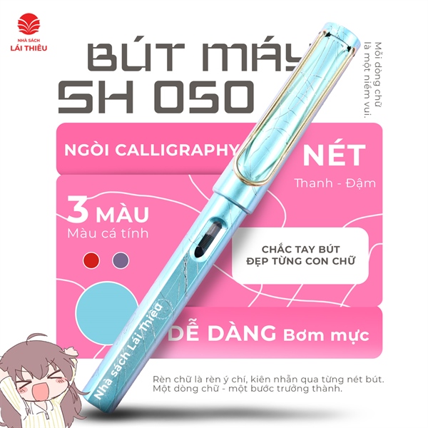 Bút máy Thầy Ánh ngòi kim tinh lá tre Calligraphy SH050 Plus - Nét Thanh Nét Đậm