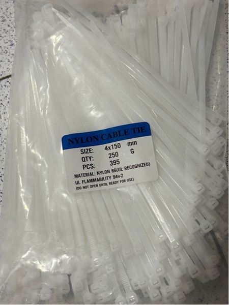 Dây rút trắng rộng 4ly-15cm-250Gram