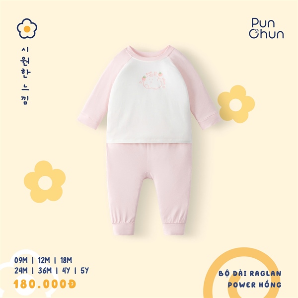 GS1425 - 12M/5Y Bộ dài raglan Power