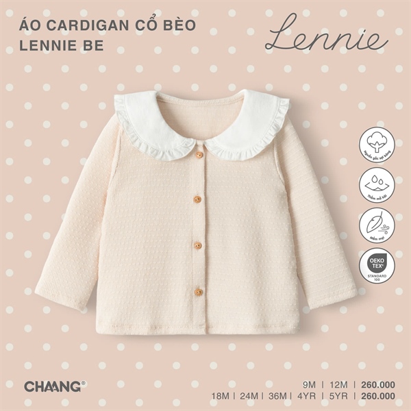 GJ0123 - 9M/5Y Áo cardigan cổ bèo Lennie