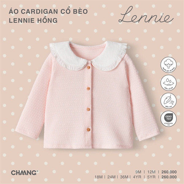 GJ0123 - 12M/5Y Áo cardigan cổ bèo Lennie