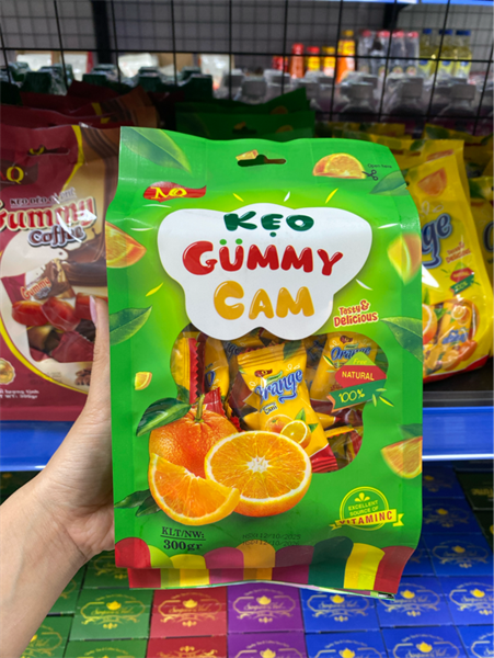 MQ.Kẹo Gummy cam 300g(12gói/thùng)