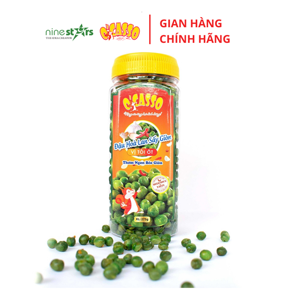 Đậu Hòa Lan Sấy O'Casso Vị Tỏi Ớt - Hộp 275G