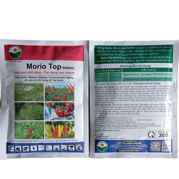 Morio Top 600WG, gói 200gr. ****