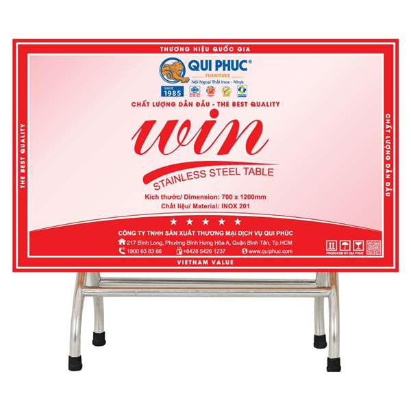 Bàn Inox Chữ Nhật Qui Phúc