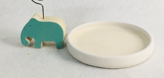 Dĩa lót Gốm, Tròn, Trắng - Sz 10*10 cm