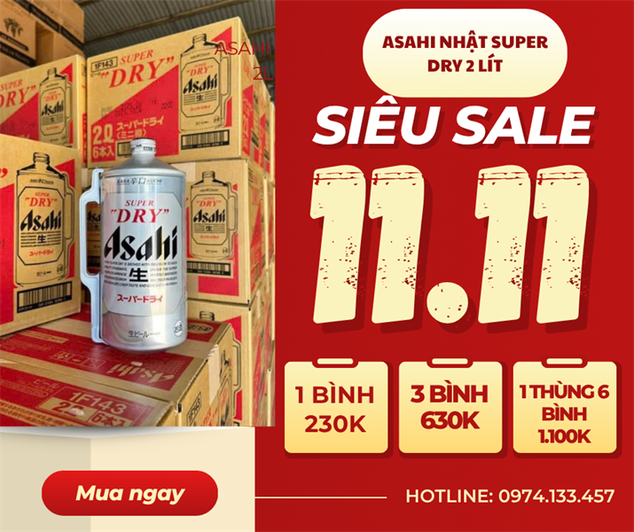 ASAHI NHẬT 2LÍT SALE