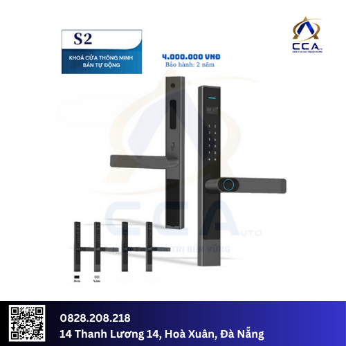 Khoá thông minh cửa nhôm S2 màu đen