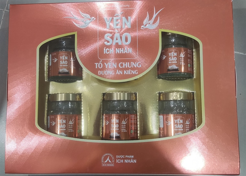 Yến sào Ích Nhân tổ yến chưng đường ăn kiêng (Hộp 6 lọ x 70ml) - Vinanest VN