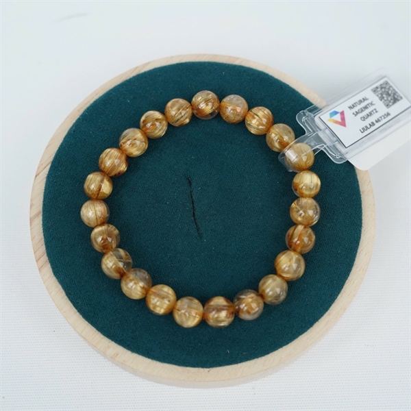 Vòng tay tóc vàng 23 hạt ly8.44-8.06 (467256) KG+