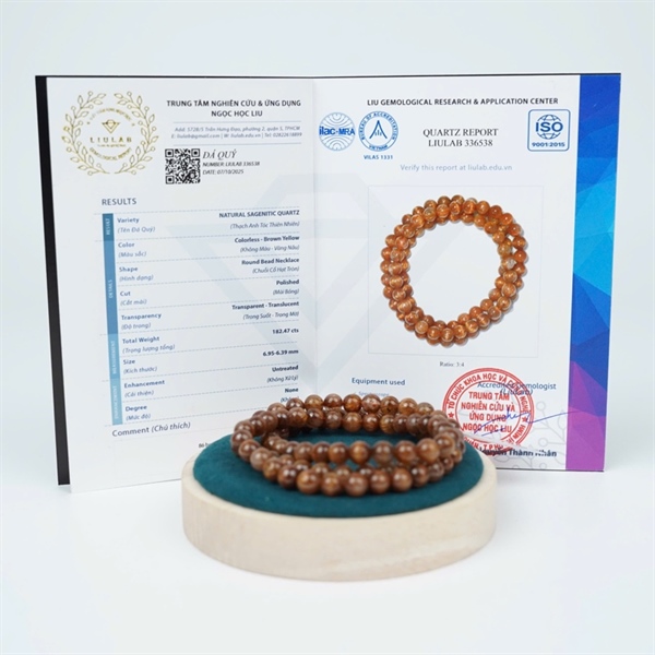 Chuỗi tóc nâu đồng trục 86 hạt ly6.95-6.39 (336538) KG+