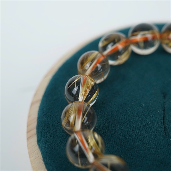 Vòng tay tóc vàng 18hạt ly11.82-11.5 (342357) KG+