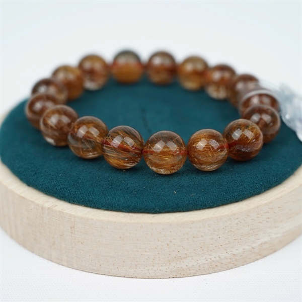 Vòng tay tóc nâu 17 hạt ly11.44-10.93 (533827) KG+