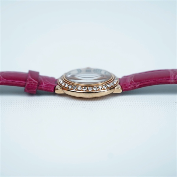 Đồng hồ Cartier mặt tròn dây hồng (472610UX) sz30 (HC) KG+