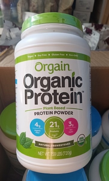 Orgain - Đạm thực vật hữu cơ Không Chất Làm Ngọt 720gr