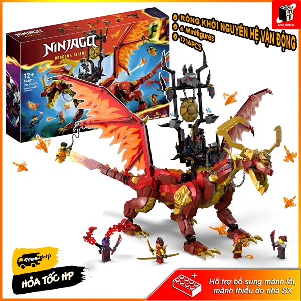 Đồ chơi lắp ráp Ninja go Rồng khởi nguyên hệ vận động Dragon Rising 2 R98011