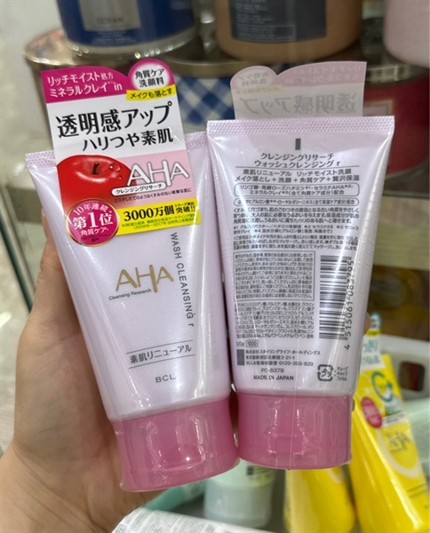 Sữa rửa mặt aha hồng