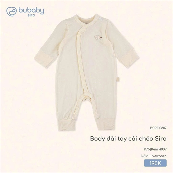 SR2108 - NB/3M Body dài tay cài chéo Siro