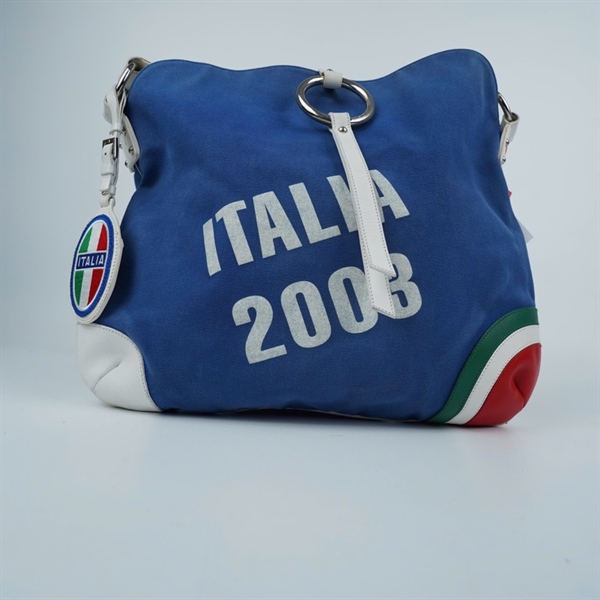 Túi D&G đeo chéo xanh in chữ sz36 KG+