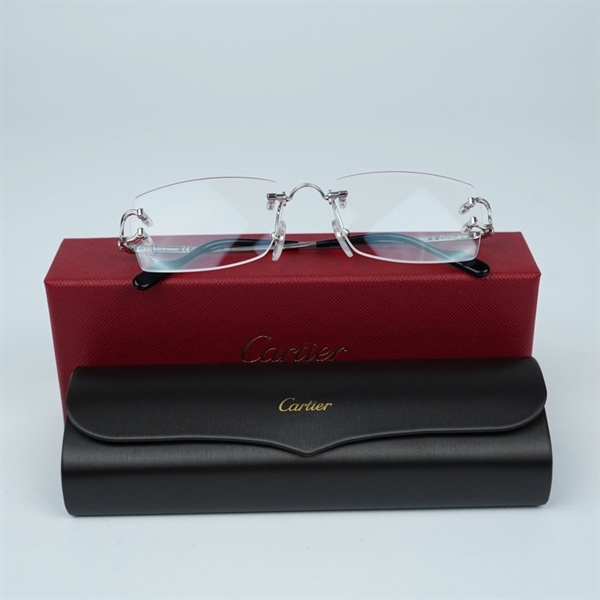 Kính Cartier càng trắng ko viền CT0563O 002 (56-18-140) KG+