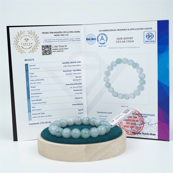 Vòng nếp băng hoa bay My 19 hạt ly9.94-9.84 (339244) KG+