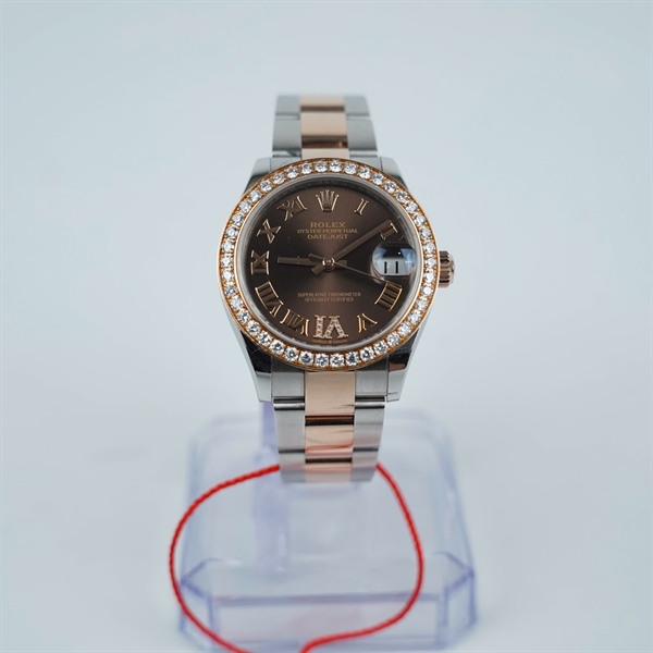 Đồng hồ Rolex mặt nâu viền kim (641M2655) sz34 (HC) KG+