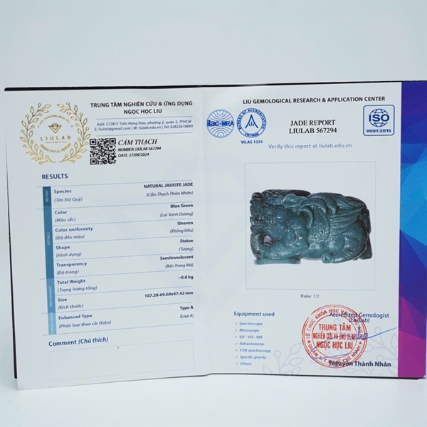 Tác phẩm tỳ hưu lam Gua (567294) KG+