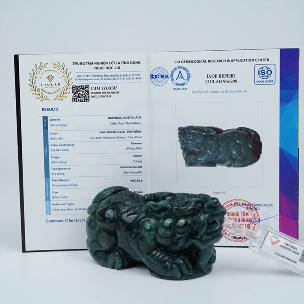 Tác phẩm tỳ hưu lam Gua (966298) KG+