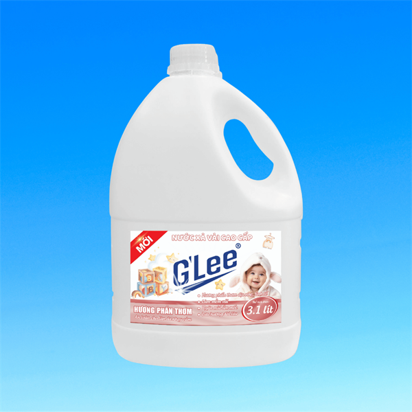 Nước Xả Vải Cao Cấp GLee - Hương Phấn Thơm - Can 3.1L
