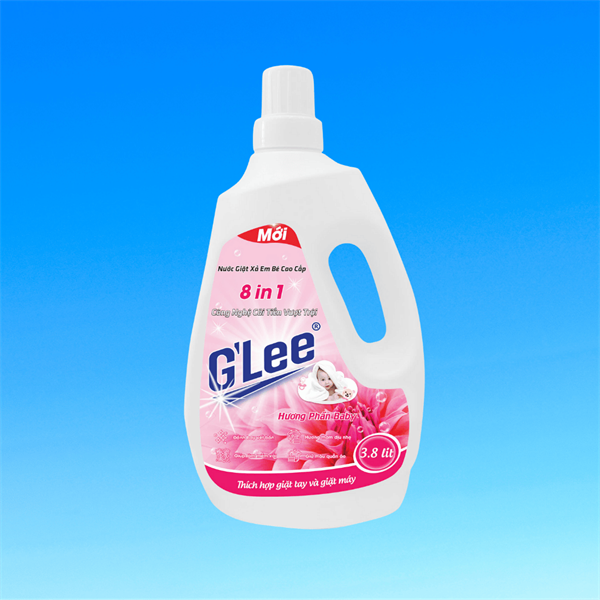 Nước Giặt Xả Cao Cấp GLee - Hương Phấn Baby - Can 3.8L