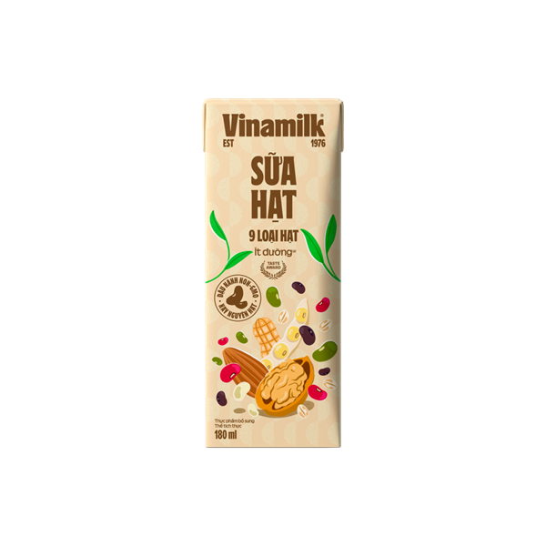 Sữa hạt VNM 9 loại hạt ít đường 180ml