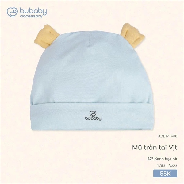 BB19TV - 3M/6M Mũ tròn tai Vịt Bambus