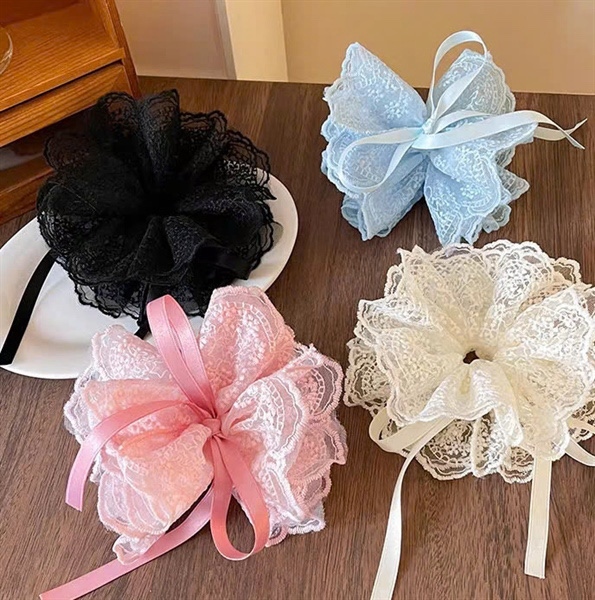 Cột tóc ren dây rút