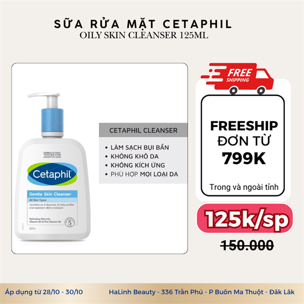 [SALE CUỐI THÁNG] V8 - Sữa rửa mặt Cetaphil Gentle Skin Cleanser dịu nhẹ dưỡng ẩm không xà phòng