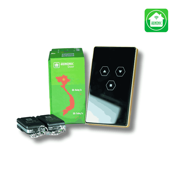 Công tắc Cửa Cuốn Wifi Hunonic Door màu Đen