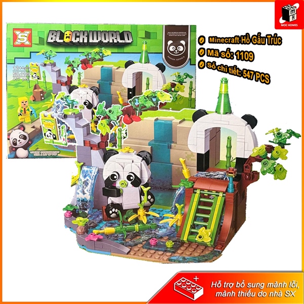 Đồ chơi lắp ráp minecraft hồ gấu trúc 1109