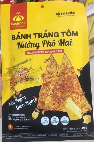 Bánh tráng tôm nướng phô mai 40g