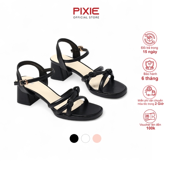 Giày Sandal Đế Vuông 5cm Quai Mảnh Đúp Đế H411