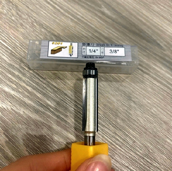 Mũi phay thẳng có bạc đạn 1/4*5/16*25H