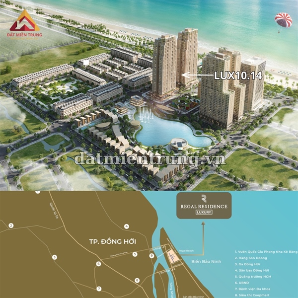 Căn hộ Regal Legend Đồng Hới - LUX10.14-59,32m2-Đông Bắc