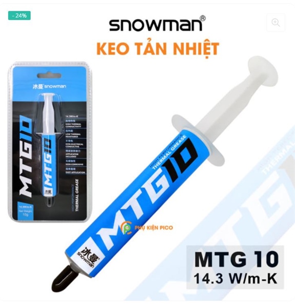 Keo tản nhiệt CPU 14.3W/mK Snowman MTG10