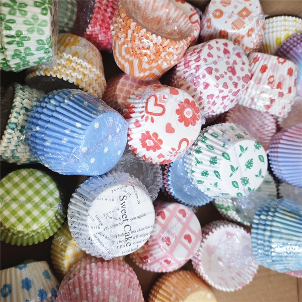 Set 100 lót cupcake hoa 5 cm đáy × 3 cm cao