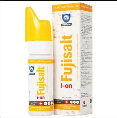 Dung dịch vệ sinh mũi Fujisat ion 70ml (H*12 chai) hương the mát nắp vàng - Fujiwa Việt Nam