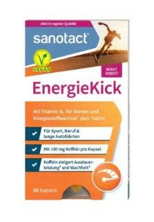 Viên tăng tập trung, giúp tỉnh táo Sanotact Energie Kick (Hộp 20 viên) - Đức