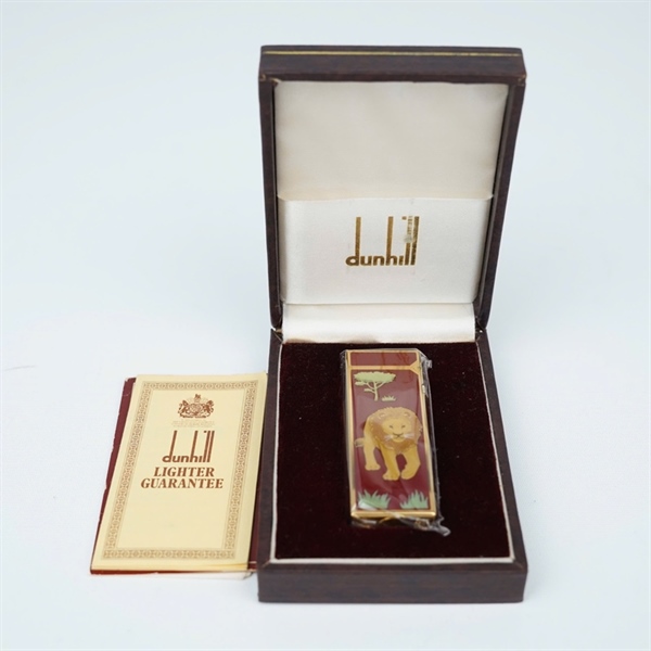 Bật lửa Dunhill đỏ hình sư tử KG+