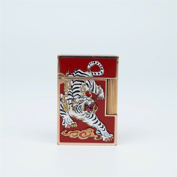 Bật lửa S.T Dupont đỏ hình hổ (85FNG45) KG+