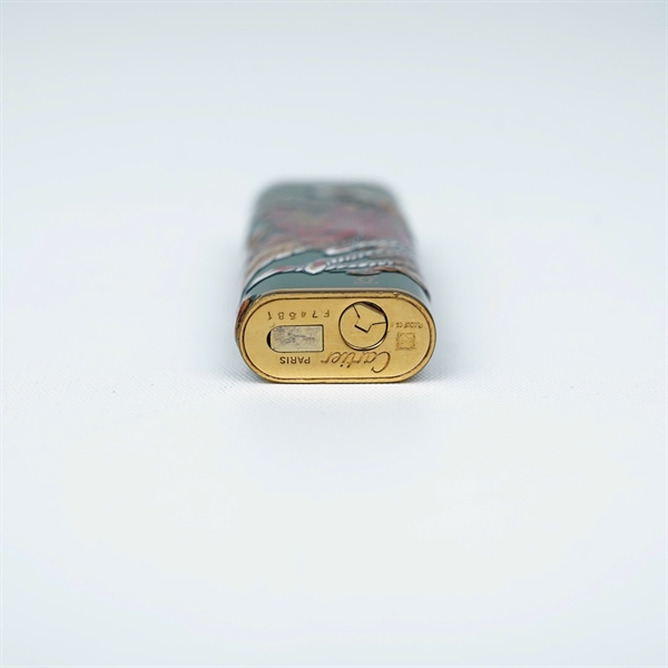 Bật lửa Cartier xanh lá hình phượng (F74681) KG+