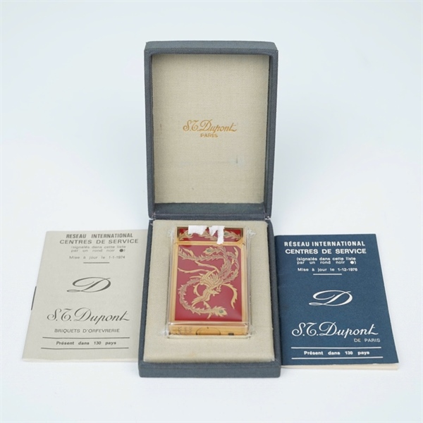 Bật lửa S.T Dupont đỏ hình phượng (Z5KH13) KG+